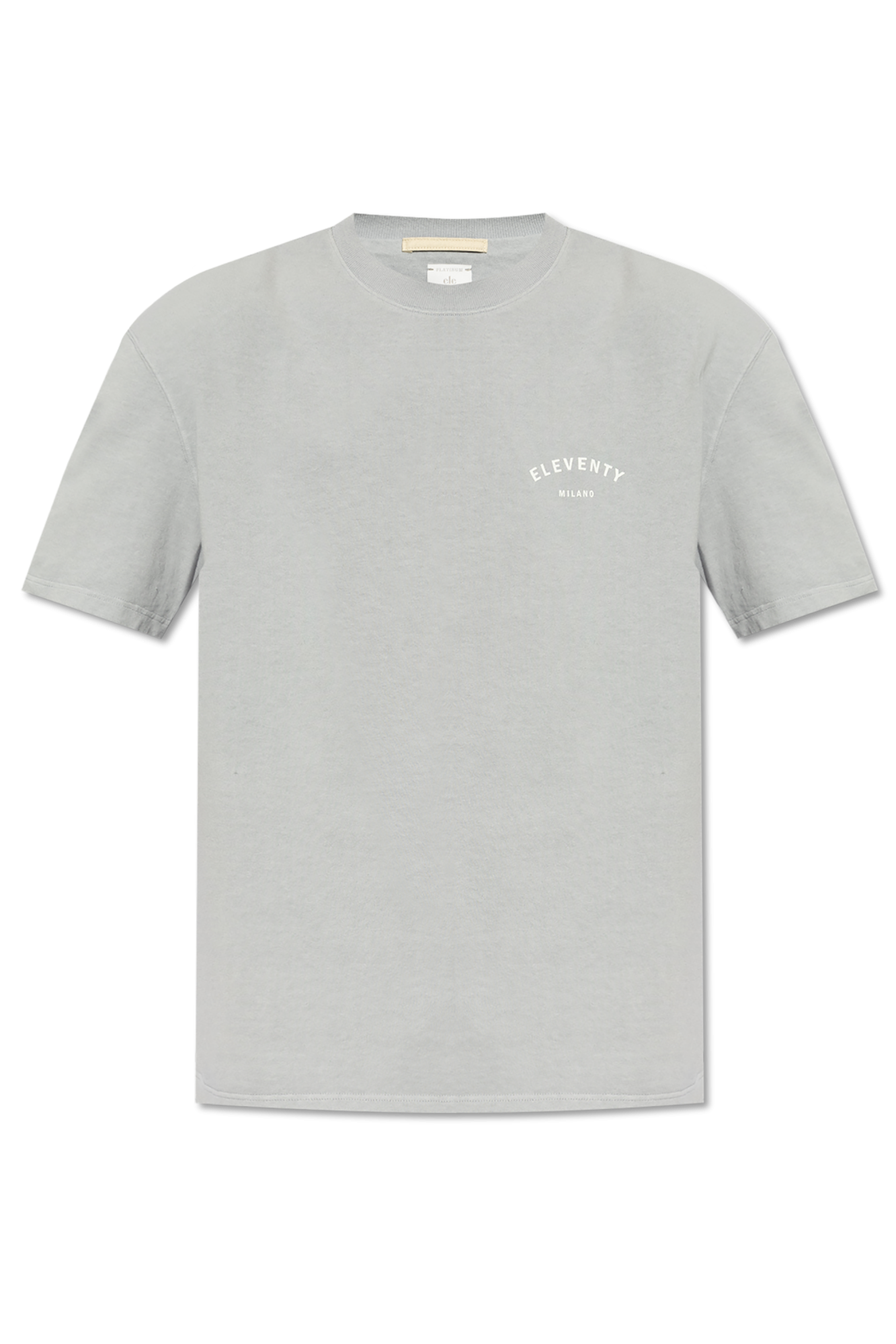 Grey T-shirt with printed logo Eleventy - Vitkac AS